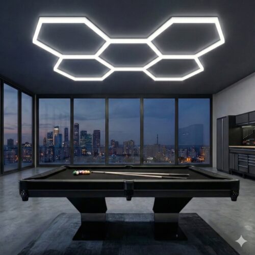 Lampara hexagonal de 5 hexágonos