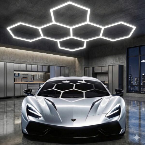 Lampara hexagonal de 6 hexágonos