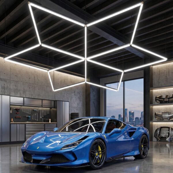 Lampara hexagonal de 6 rombos