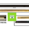 Luz magnética para riel magnética