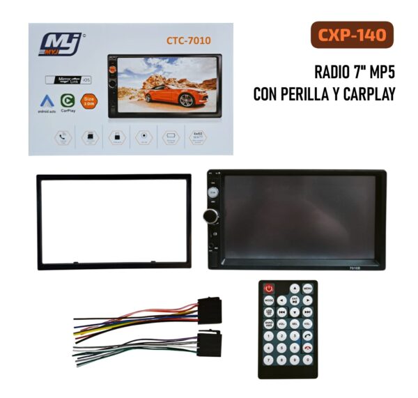 Radio 7'' MP5 con perilla y carplay