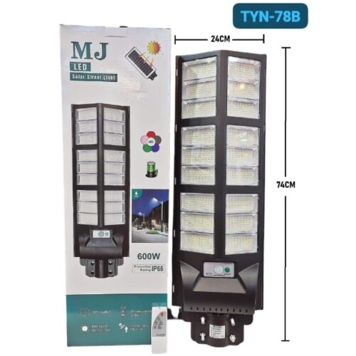 Lámpara Solar Suburbana LED TYN-78B 600W Todo-en-Uno con Sensor de Movimiento y Control Remoto