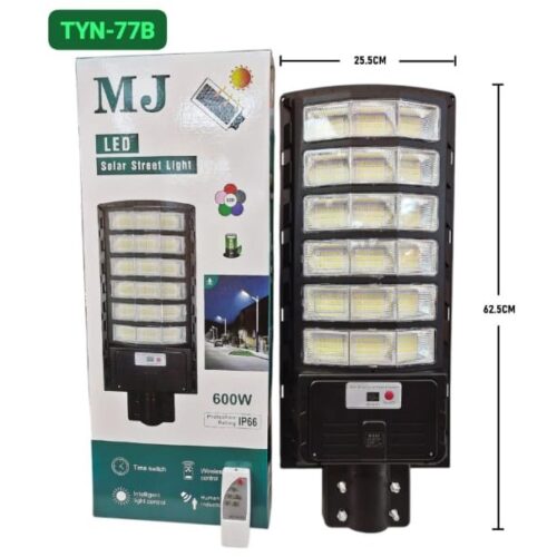 Lámpara Solar Suburbana LED TYN-77B 600W All-in-One con Sensor de Movimiento y Control Remoto