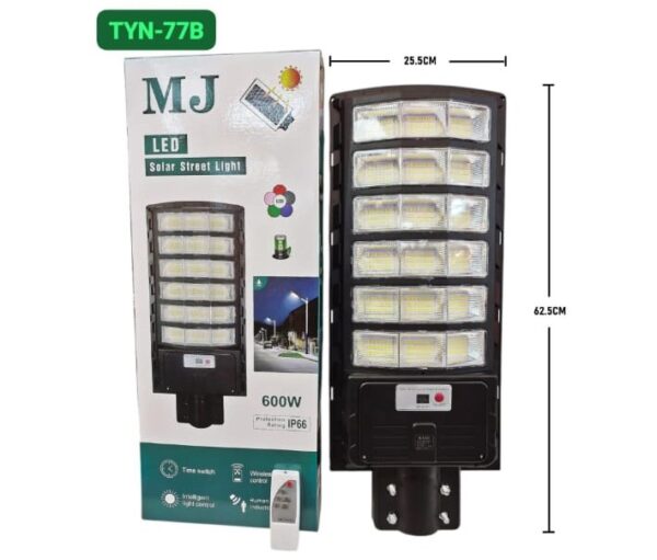 Lámpara Solar Suburbana LED TYN-77B 600W All-in-One con Sensor de Movimiento y Control Remoto